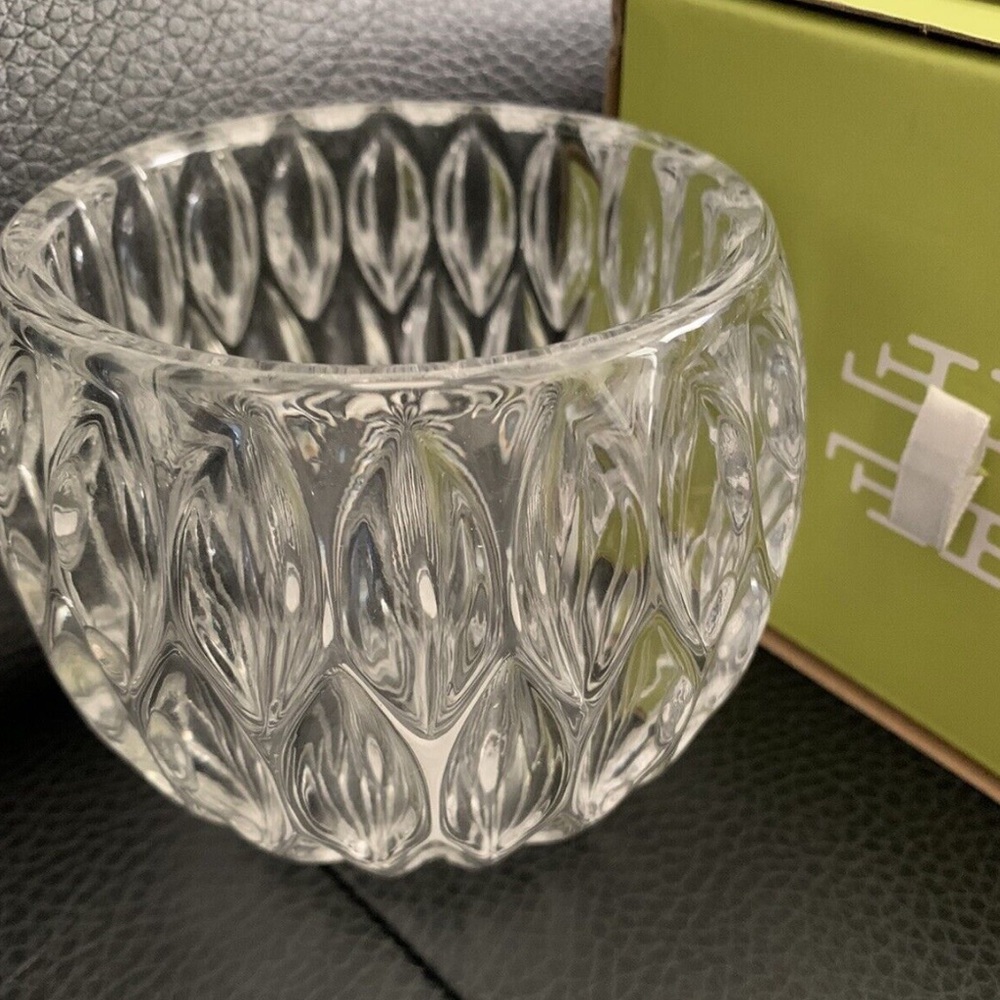 Fitz and Floyd Teardrop Crystal Votive Tealight Candle Holder